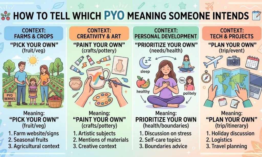 How to Tell Which PYO Meaning Someone Intends