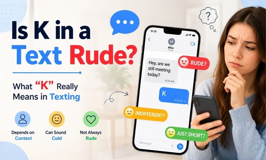 Is K in a Text Rude