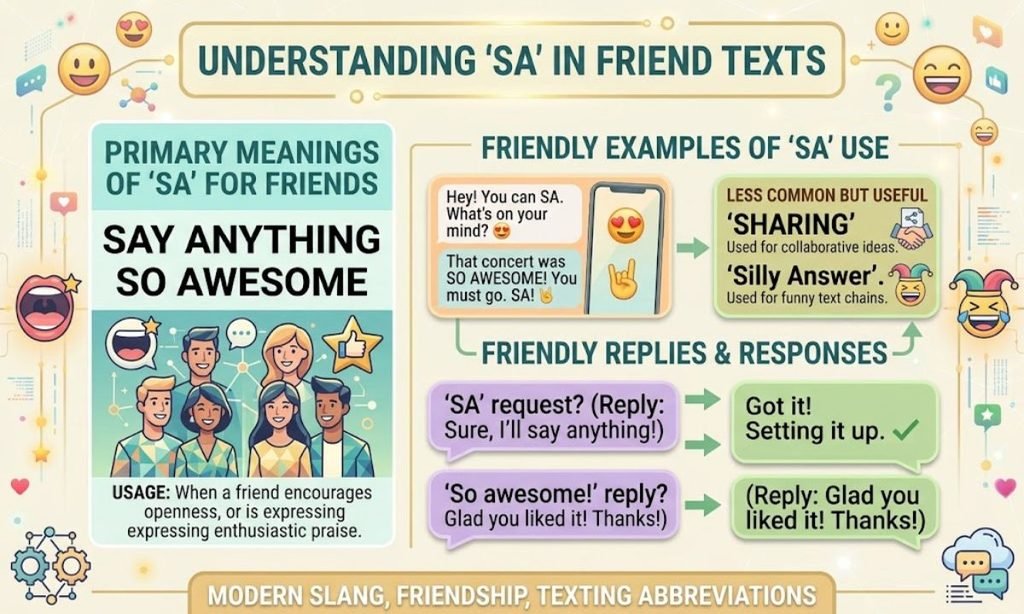 SA Meaning in a Text Message From a Friend