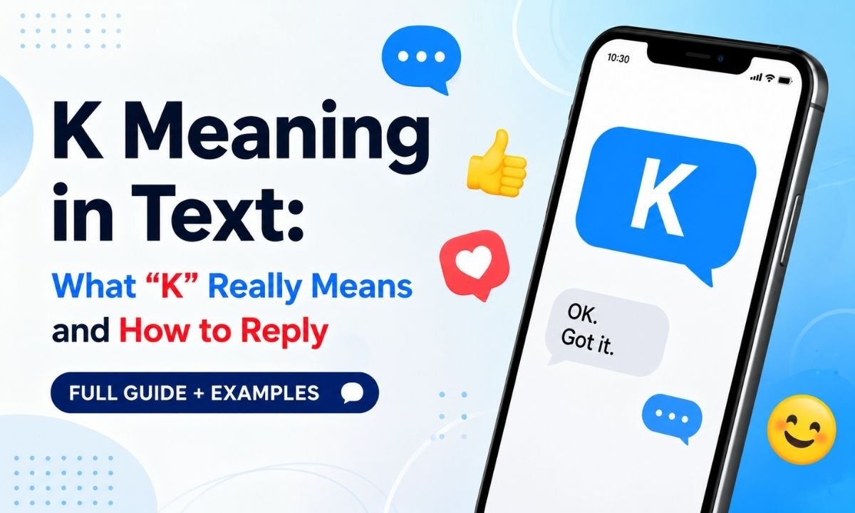 k meaning in chat